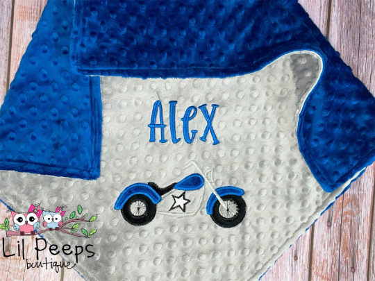 Minky baby boy discount blanket