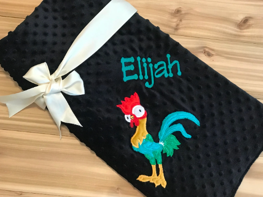 Hei Hei from Moana- Personalized Minky Baby Blanket