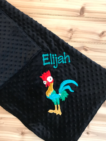 Hei Hei from Moana- Personalized Minky Baby Blanket