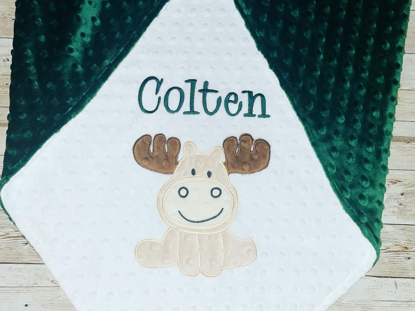 Moose- Personalized Minky  Blanket