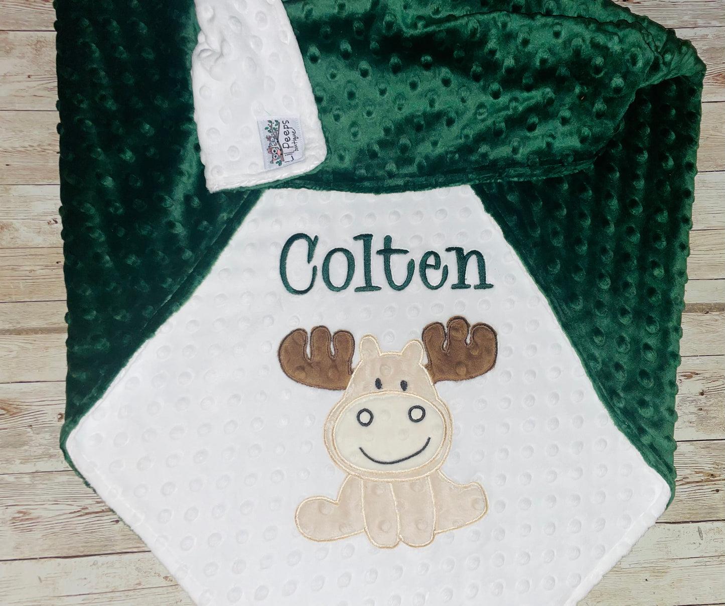 Moose- Personalized Minky  Blanket