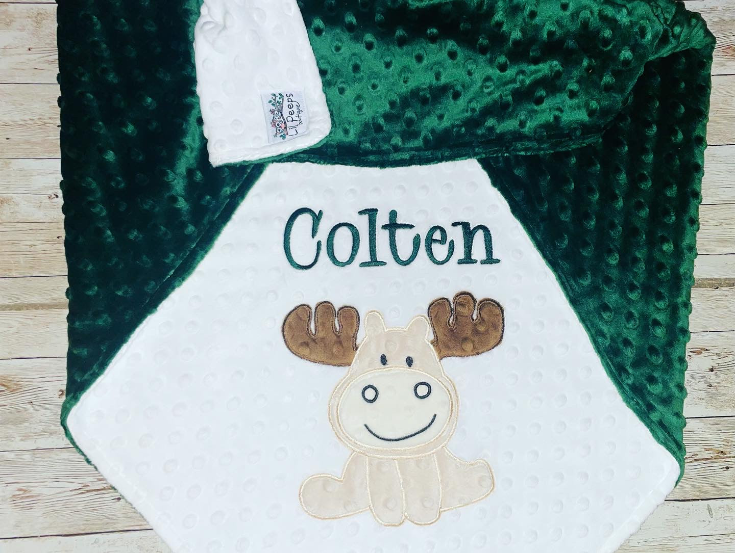 Moose- Personalized Minky  Blanket