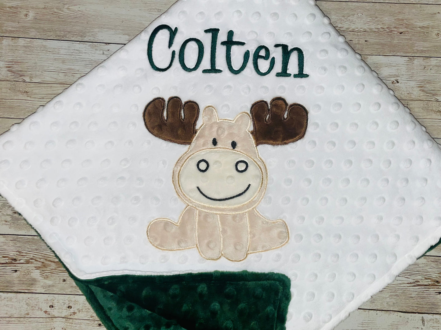 Moose- Personalized Minky  Blanket